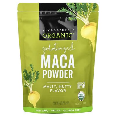Viva Naturals, Organic Gelatinized Maca Powder, 1 lb (454 g)