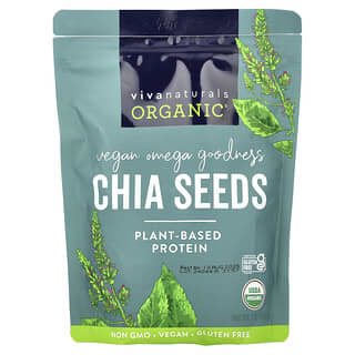 Viva Naturals, Sementes de Chia Orgânica, 454 g (1 lb)
