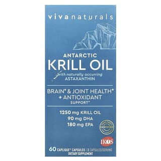 Viva Naturals, Antarctic Krill Oil with Astaxanthin, 60 Caplique® Capsules