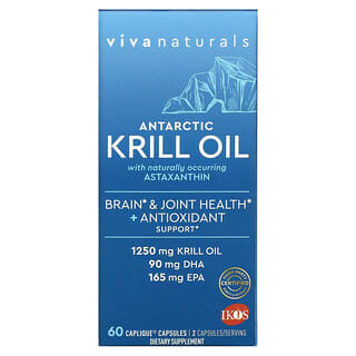 Viva Naturals, 南極磷蝦油，含蝦青素，625 毫克，60 粒 Caplique 膠囊
