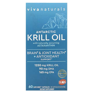 Viva Naturals, Antarctic Krill Oil with Astaxanthin, 60 Caplique Capsules