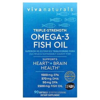 Viva Naturals, Omega-3 鱼油，2500 毫克，180 粒软胶囊