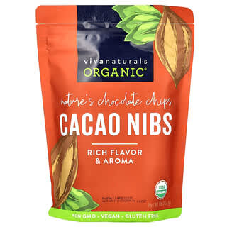 Viva Naturals, органические ядра какао-боба, 454 г (1 фунт)