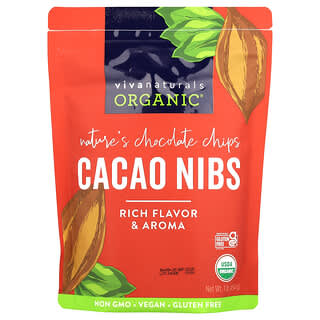 Viva Naturals, Éclats de cacao biologique, 454 g