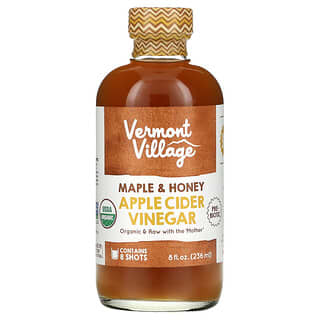 Vermont Village, Яблочный уксус, клен и мед, 236 мл (8 жидк. Унций)