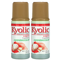 Kyolic, Экстракт выдержанного чеснока, для сердечно-сосудистой системы, жидкий, 2 флакона по 60 мл (2 жидк. Унции)