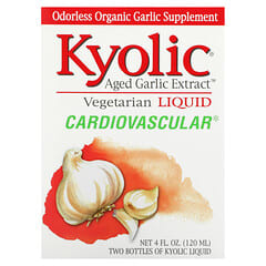 Kyolic, Extracto de ajo añejo, cardiovascular, líquido, 2 frascos, 60 ml (2 oz. Líq.) Cada uno