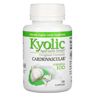 Kyolic, Aged Garlic Extract, витриманий екстракт часнику, для серцево-судинної системи, оригінальна формула, 100 капсул