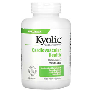 Kyolic, Aged Garlic Extract, витриманий екстракт часнику, здоров’я серцево-судинної системи, класична формула 100, 300 капсул