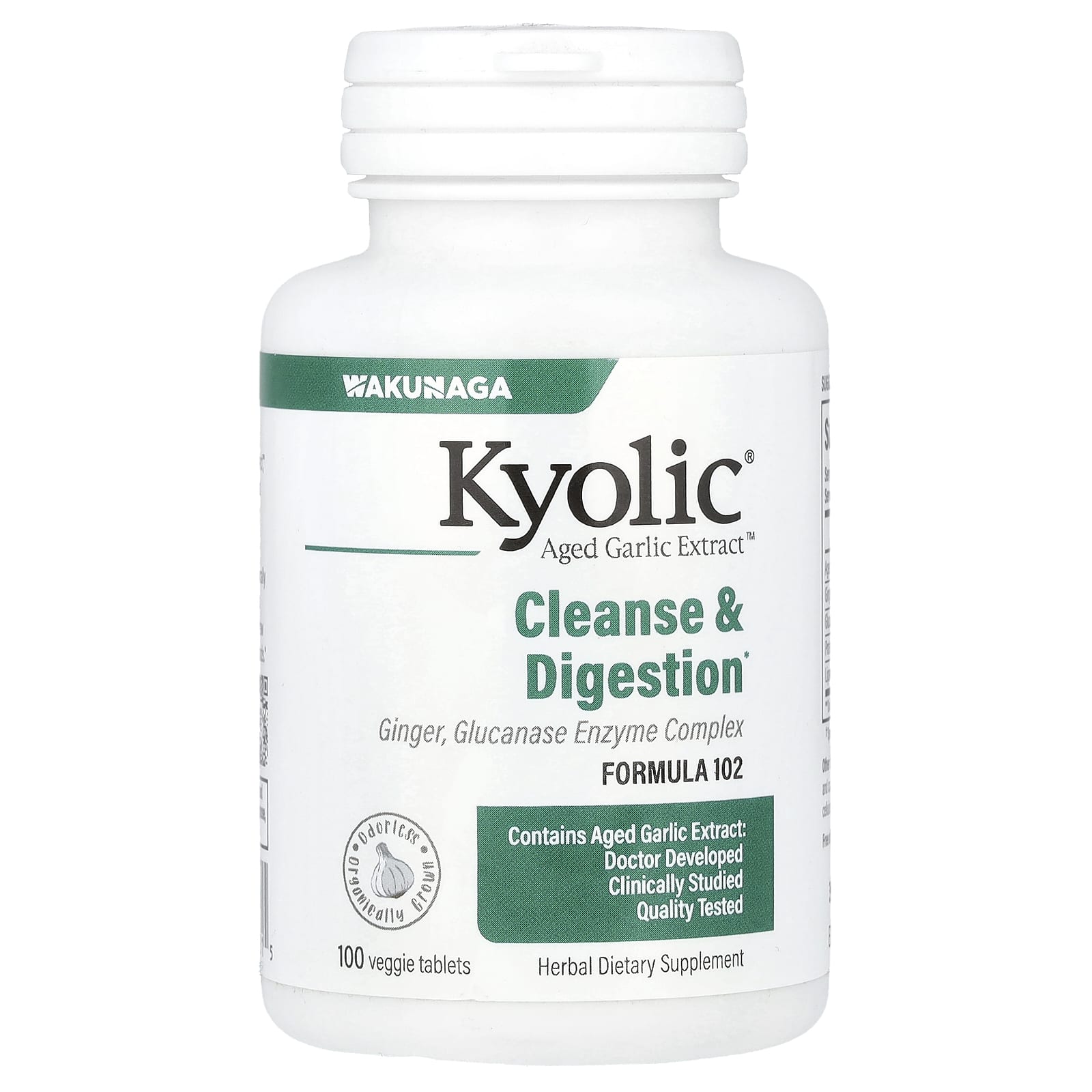 大人女性の Aged Garlic Extract™, Cleanse & Digestion, Formula 102, 100 ダイエットフード