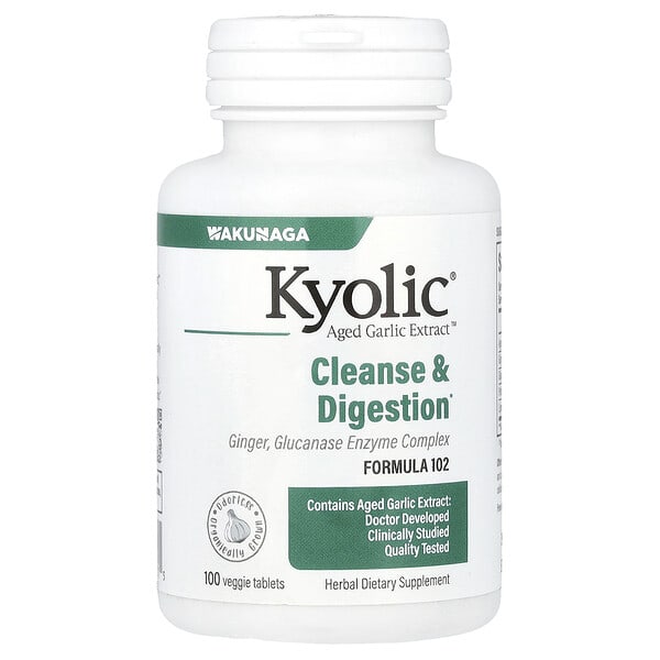 Aged Garlic Extract™, Cleanse & Digestion, Formula 102, 100 Veggie Tablets