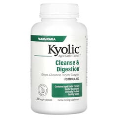 Kyolic, Gealterter Knoblauchextrakt, Candida Cleanse & Digestion, Formel 102, 200 vegetarische Kapseln