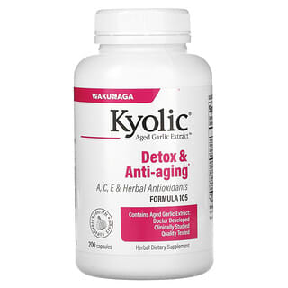 Kyolic, Aged Garlic Extract, 디톡스 & 안티에이징, 포뮬라 105, 캡슐 200정