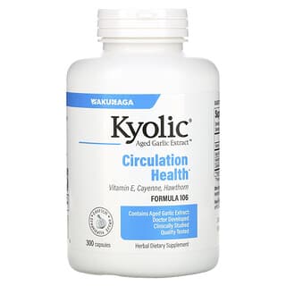 Kyolic, 陳蒜提取物，迴圈健康，配方 106，300 粒膠囊