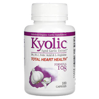 Kyolic, Aged Garlic Extract, Formule 108, 100 capsules