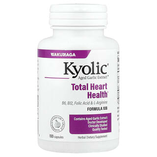 Kyolic, Extracto de ajo maduro Aged Garlic Extract™, Fórmula 108, 100 cápsulas