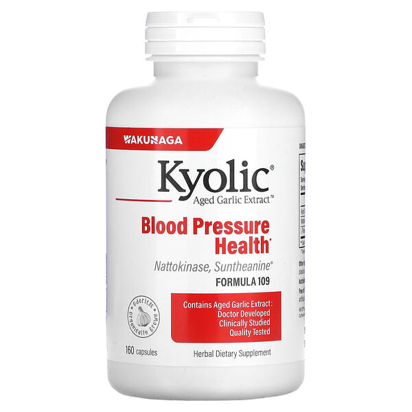 Kyolic‏, Aged Garlic Extract, Blood Pressure Health, Formula 109, 160 Capsules