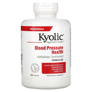 Kyolic, Aged Garlic Extract, витриманий екстракт часнику, здоровий артеріальний тиск, формула 109, 240 капсул