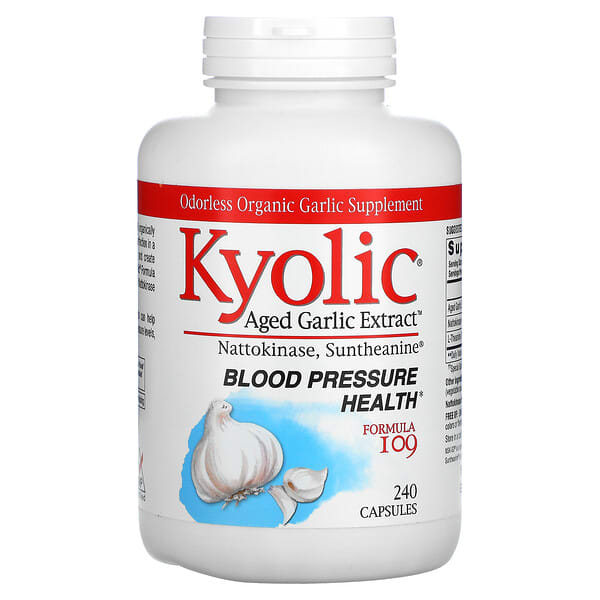 Kyolic‏, Aged Garlic Extract, Blood Pressure Health, Formula 109, 240 Capsules