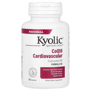 Kyolic, Aged Garlic Extract, CoQ10, Fórmula 110, 100 Cápsulas