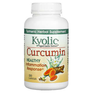 Kyolic, Aged Garlic Extract, выдержанный экстракт чеснока с куркумином, 100 капсул