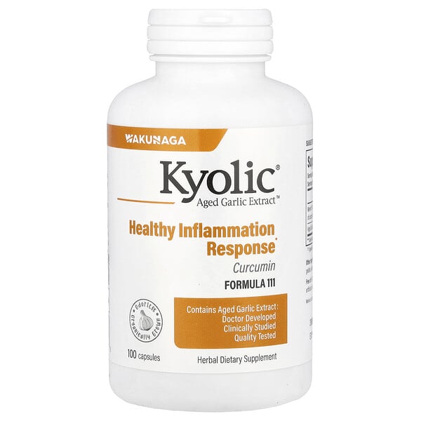 Kyolic Aged Garlic Extract™, Curcumin, Formula 111, 100 Capsules