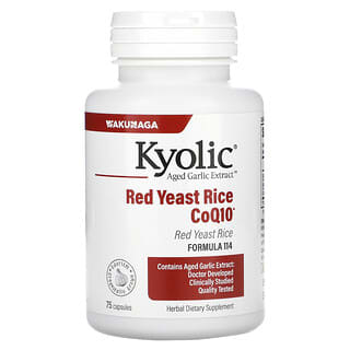 Kyolic, Extracto de ajo envejecido, arroz de levadura roja, más CoQ10, 75 cápsulas