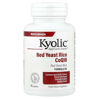 Kyolic, Aged Garlic Extract™, Red Yeast Rice plus CoQ10, Formula 114, 75 Capsules