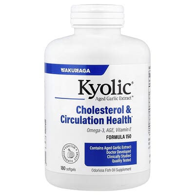 Kyolic, Aged Garlic Extract™, Cholesterol and Circulatory Health, 180 Softgels
