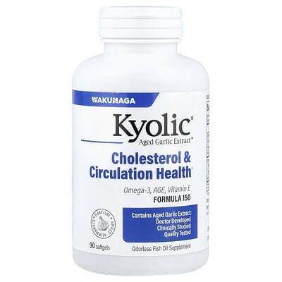 Kyolic, Aged Garlic Extract™, Cholesterol and Circulatory Health, 90 Softgels