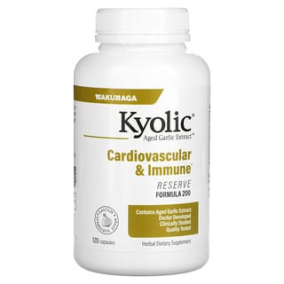 Kyolic, Выдержанный экстракт чеснока, для сердечно-сосудистой и иммунной систем, 120 капсул