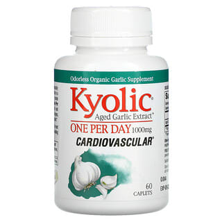 Kyolic, Aged Garlic Extract, One Per Day, Cardiovascular, 1000 mg, 60 Caplets