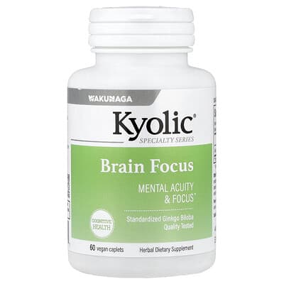 Kyolic, Brain Focus, 60 Vegan Capsules (120 mg per capsule)
