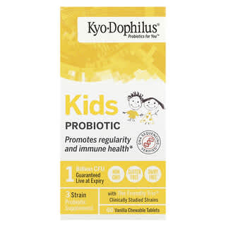 Kyolic, Probiotico per bambini, vaniglia, 60 compresse masticabili