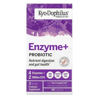 Kyolic, Kyo Dophilus, Probióticos y enzimas, 60 cápsulas
