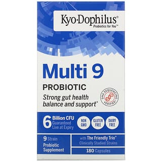 Kyolic, Kyo-Dophilus, Multi 9 Probiótico, 6 Bilhões de UFCs, 180 Cápsulas