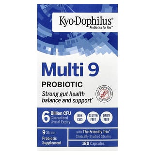 Kyolic, Kyo-Dophilus, 멀티 9 프로바이오틱, 60억 CFU, 베지 캡슐 180정