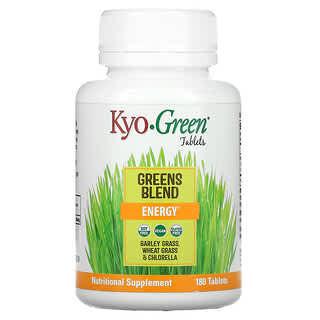 Kyolic, Kyo-Green، مزيج خضروات، للطاقة، 180 قرصًا