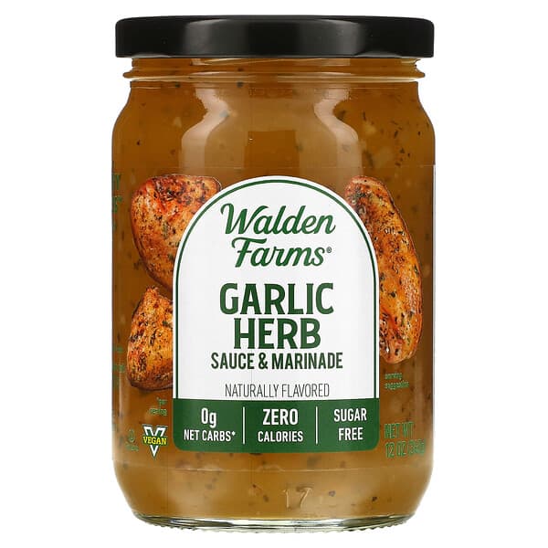 Walden Farms, Garlic Herb Sauce & Marinade, 12 oz (340 g)
