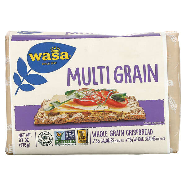 Wasa Flatbread, Pan crujiente de cereales integrales, cereales múltiples, 275 g (9,7 oz)