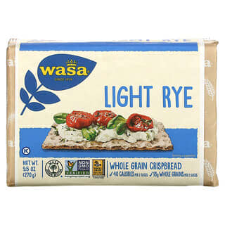 Wasa Flatbread, цельнозерновые хрустящие хлебцы, светлая рожь, 270 г (9,5 унции)