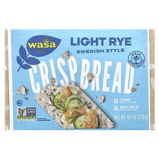 Wasa Flatbread, Crispbread, Light Rye, Knäckebrot, Light Rye, 270 g (9,5 oz.)