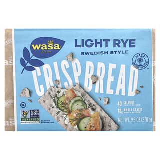 Wasa Flatbread, 크리스프브레드, 라이트 호밀, 270g(9.5oz)