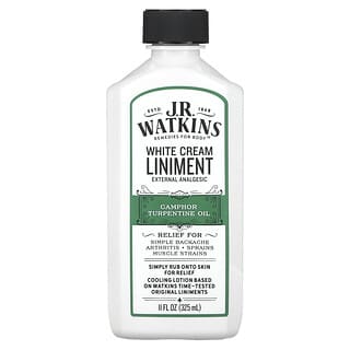 J R Watkins, White Cream Liniment, External Analgesic, Camphor Turpentine Oil, 11 fl oz (325 ml)