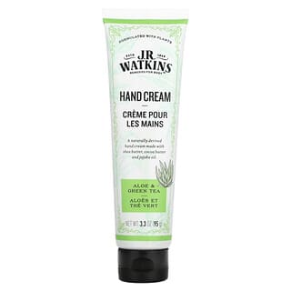 J R Watkins, Hand Cream, Aloe & Green Tea, 3.3 oz (95 g)