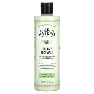 J R Watkins, Awaken, Creamy Body Wash, Rosemary & Rosewood, 12 fl oz (354 ml)