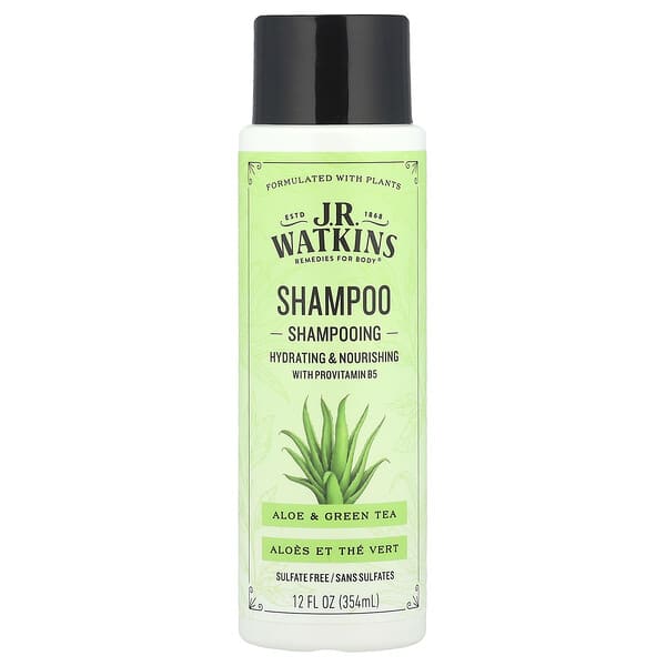 J R Watkins, 샴푸, 알로에 & 녹차, 354ml(12fl oz)