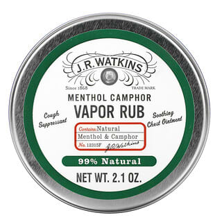 J R Watkins, Vapor Rub 薄荷脑樟脑通鼻镇咳膏，2.1 盎司
