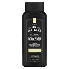 J R Watkins, 男性专用沐浴露，檀香木质香味草味，18 液量盎司（532 毫升）
