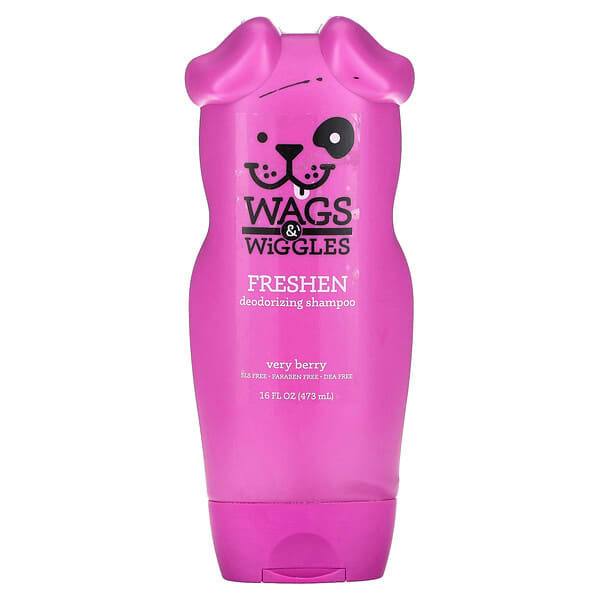Wags &amp; Wiggles, Freshen Deodorizing Shampoo, Very Berry, 16 fl oz (473 ml)